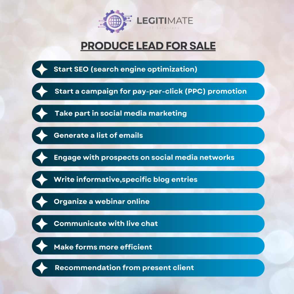 How to produce sales leads